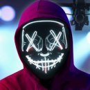 에이런 할로윈 LED 마스크 Halloween mask costumes, 화이트, 1개 이미지