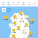 오늘의 날씨 🌞☔️☃️. 2023년 10월 10일 화요일 이미지