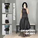 오레오 | épingler 에핑글러 25FW : 드레이핑 스커트 오레오 체크 구매 후기