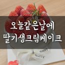 오늘같은날 | 인천 계양구 딸기케이크 맛집 동물성 생크림 케이크 오늘같은날에 내돈내산 후기 크리스마스 추천