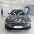 그린자동차 | 제네시스 G80 신차패키지 레인보우썬팅 블랙박스 보조배터리 시공