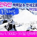 한라산(눈꽃산행) 돈내코+백록담 1월 30~31일(토일) 1박2일 이미지