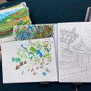 여유로운 일상 어반스케치 이미지