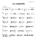 La cumparsita (라쿰파르시타) 약보 (숫자악보) 이미지