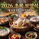 7월 초복 보양식 삼계탕 장어 전복 민어 추어탕 효능 배달 추천 2026 7월 20일 삼복 더위 이겨내기