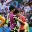 2018 러시아 월드컵 손흥민 부상입을까봐 팔로 버티는 기성용.gif 이미지