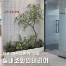힐링나무병원앤조경 | 시흥 실내조화인테리어 사옥 입구 휴게공간 조경으로 최고