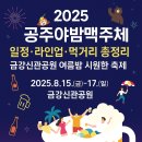 공주시청년보부상협동조합 | 2025 공주야밤맥주축제 일정·라인업·먹거리 총정리｜금강신관공원 여름밤 시원한 축제