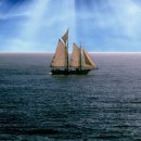 흐르는 강물을 바라 이미지