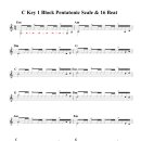 C Key 1 Block Pentatonic Scale &amp; 16 Beat 이미지