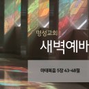 영성일기 2026.03.12. (목) 새벽기도회 (찬송) 218장 네 맘과 정성을 다하여서 (성경) 마 5:43-48 이미지