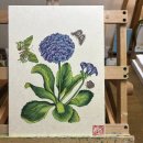 오늘 그리는 옛그림(민화) | [수업후기] 수원 조원동j.painting의 민화 수업_ 식물 소재로 한 모던 민화 _ 민화 정규반 2년차