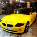 부산 노란색 레드시트 e85 z4 2.5 03년식 22만키로 하체 엔진 올수리 차량판매합니다.1050만원 이미지