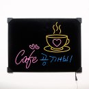 데스크리움] 네온 크리트 주문 제작 후기_ cafe 공깨비 + 하트커피 &amp; 인문학+책