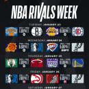다음주 NBA 라이벌 위크 매치업들 이미지
