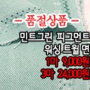 [mjz30617-4629]민트그린 피그먼트 워싱 트윌 면 이미지