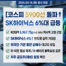 (주)코스모스지 | 2026년 4월 14일 증시 마감 시황 코스피 5900선 돌파와 SK하이닉스 강세