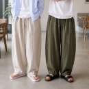 천연염색과 바느질 | 코지남 남성 린넨 벌룬 팬츠 남자 냉장고 바지 마 와이드 밴딩 아메카지 여름 바지 솔직 후기