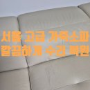 동일시트공업 | 서울 송파 고급 가죽 소파 부분 이염 오염 수리 복원