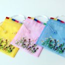 들꽃자수 | 전통에 현대적인 요소를 더한 복주머니-들꽃자수 손잡이 복주머니(투명핸들)