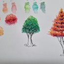 [옥정]사부작사부작 수성펜 일러스트 이미지