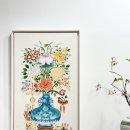 민화 고급 + 표구 | 강남 액자 제작 표구 전문점 <강남고성표구사>_섬세한 민화 작품, 삼각 올림 액자에 정갈히 담아내다
