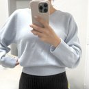 블루마레 | 시에 SIE 마레 루즈 울 브이넥 니트 소프트 블루 후기 (+착샷)