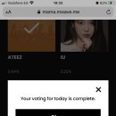 Mama Vote &amp; Apple Music Vote day 2 ✅ 이미지
