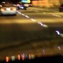 미국 Pasadana HighWay 차선에설치된 LED시선유도등(매립형)및 도로표지병 이미지