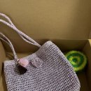 손뜨개방 | [바캉스 코디] 핸드메이드 손뜨개 가방 &#39;고운실뜨개방&#39; 메탈소재 뜨개가방