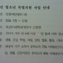 2018년 청소년 특별지원 사업 안내 이미지