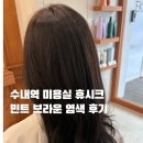 민트휴 | 분당 수내역 미용실 휴시크 지민 원장님 붉은기 잡는 민트브라운 염색 후기