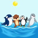 돌고래와펭귄 이미지