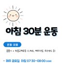 아침 30분 운동 함께 하실 분~ 이미지