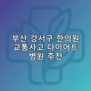 부산 강서구 한의원 교통사고 다이어트 체중관리 추나 난청이명 5곳잘하는곳 저렴한곳
