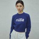 CTK | 씨타 Citta Chain Stich Logo Round Knit 씨타 니트 씨타 크롭니트 구매후기 파란색 니트 추천
