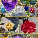 페이퍼플라워 주름지 해바라기 액자 이미지