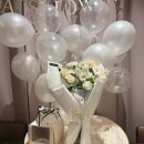 마곡나루 브라이덜샤워 꽃다발 추천, 로망드팔레트 그린&amp;화이트 플라워 부케 내돈내산 후기