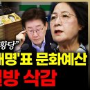 추미애 '이재명'표 문화예산 536억 일방 삭감 이미지