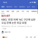 KBO, &#39;판정 피해&#39; NC 구단에 심판 오심 은폐 논란 유감 표명 이미지