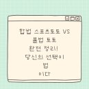 더블유아이케이경기㈜ | 합법 스포츠토토 vs 불법 토토 — 제대로 구분해야 돈도, 신용도 지킨다