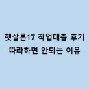 햇살론17 작업대출 후기보고 절대 따라해선 안되는 이유(햇살론15 포함)