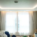 불당오딧세이 | 천안시 서북구 커튼 불당 호반베르디움 아파트 베이지 암막커튼 &amp; 민트 포인트 커튼 시공 사례