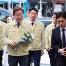 &#34;이 정부에선 절대로…&#34; 이 대통령, 이태원 참사 현장 헌화 이미지