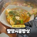 태화십리대숲먹거리단지 | 울산 태화동 맛집 밀양시골밥상 먹거리단지 점심식사 생가자미찌개 정식 밥집