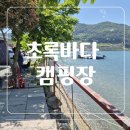 고성 장좌리 캠핑장 | 경남고성 바다낚시 가능한 초록바다캠핑장 4번 5번 명당 (실내놀이방o)