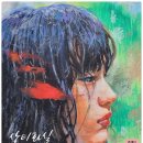 수채화와 디지털 보태니컬 드로잉 이미지