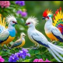 Exotic Birds in Tropical Nature / Jungle Piano Serenity 4K 이미지