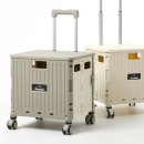 손수레바퀴 | 담다 접이식카트 바퀴달린 장바구니캐리어 폴딩 시장바구니 손수레 쇼핑카트 4바퀴L 아이보리