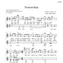 the Beatles 악보 / Yesterday 이미지